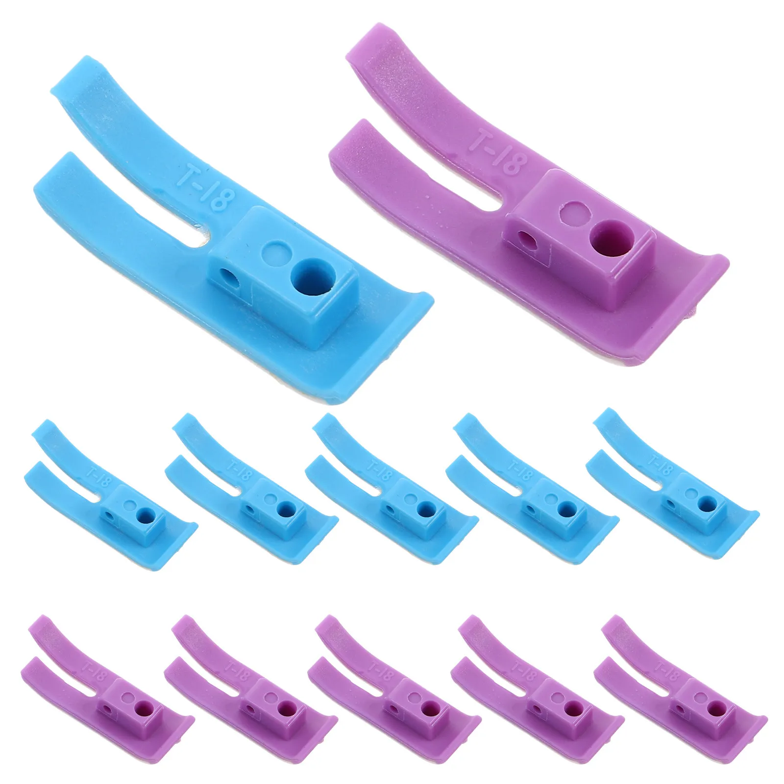 100Pcs Plastic Presser Foot Kit Non Stick Sewing Foot for Household Industrial Fabrics Accurate Stitching Sewing Machine