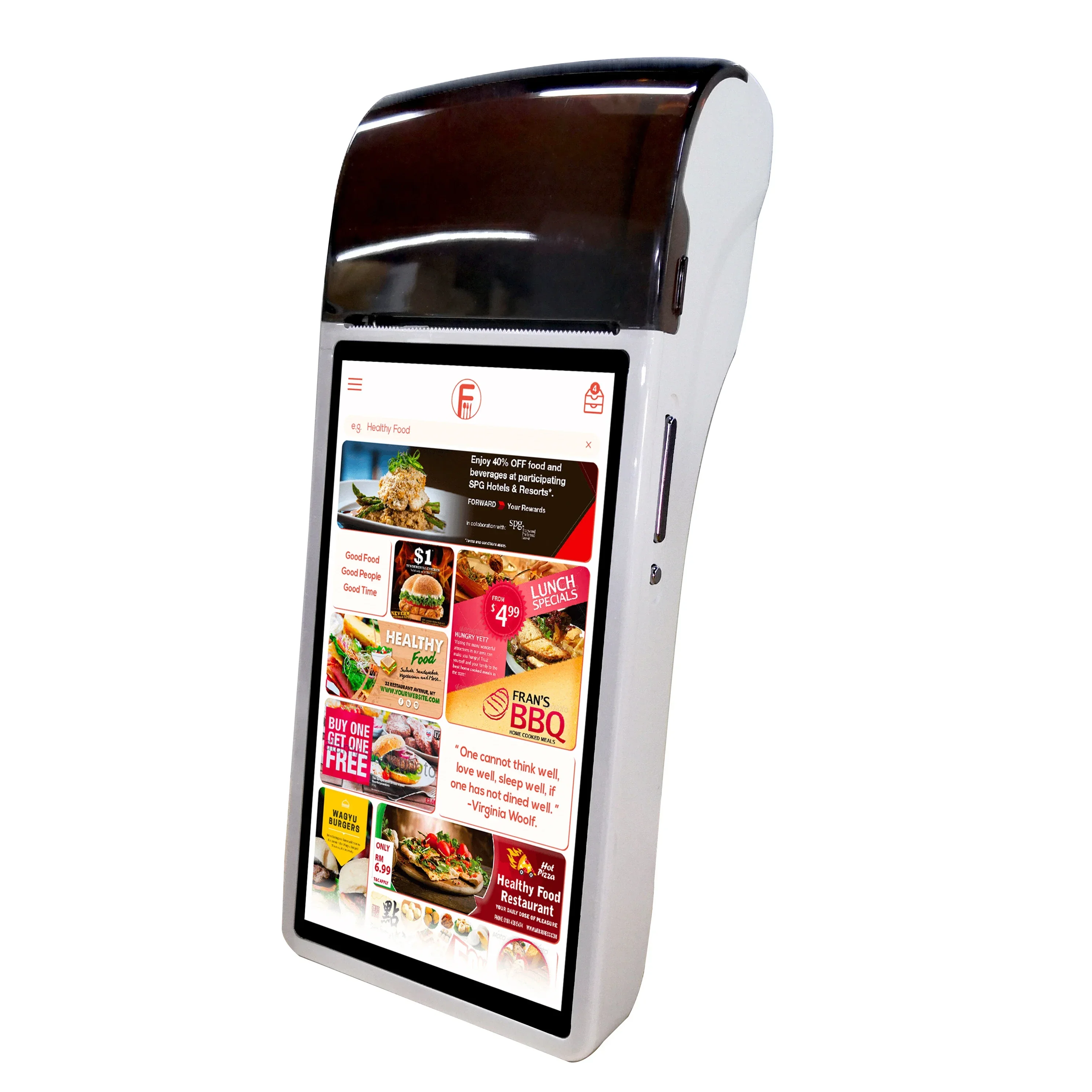 mobile android pos terminal restaurant handheld pos printer touch pos systems offline point of sale