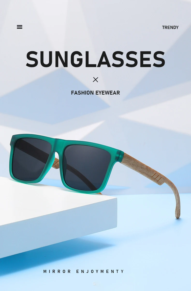 Retro-Sonnenbrille aus Bambus und Holz im neuen Stil, UV-Schutz, für Herren, trendige und vielseitige Sonnenschutz-Sonnenbrille 3052 – Detail 4