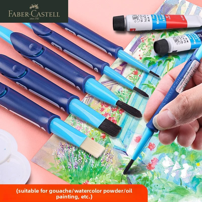 

Faber-Castell retractable plastic brush nylon wool acrylic watercolor gouache hook pen round head art supplies wholesale