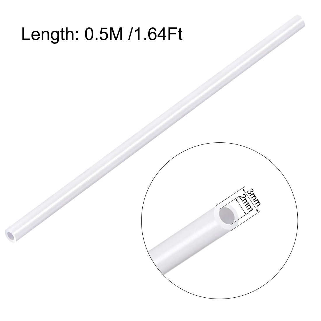 2/5/8/12Pcs ABS Model Round Tubing 2/3/5/6mm OD 0.5m Length ABS Plastic Tube for Architectural Model Layout Making Materials