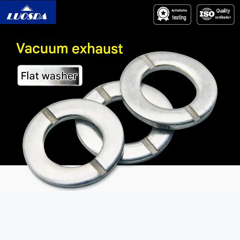 304 Stainless Steel TC4 Titanium Alloy Vacuum Vent Grooved Flat Washer Air Release Slot Washer M2 M3 M3.5 M4 M5 M6‑M20 for High