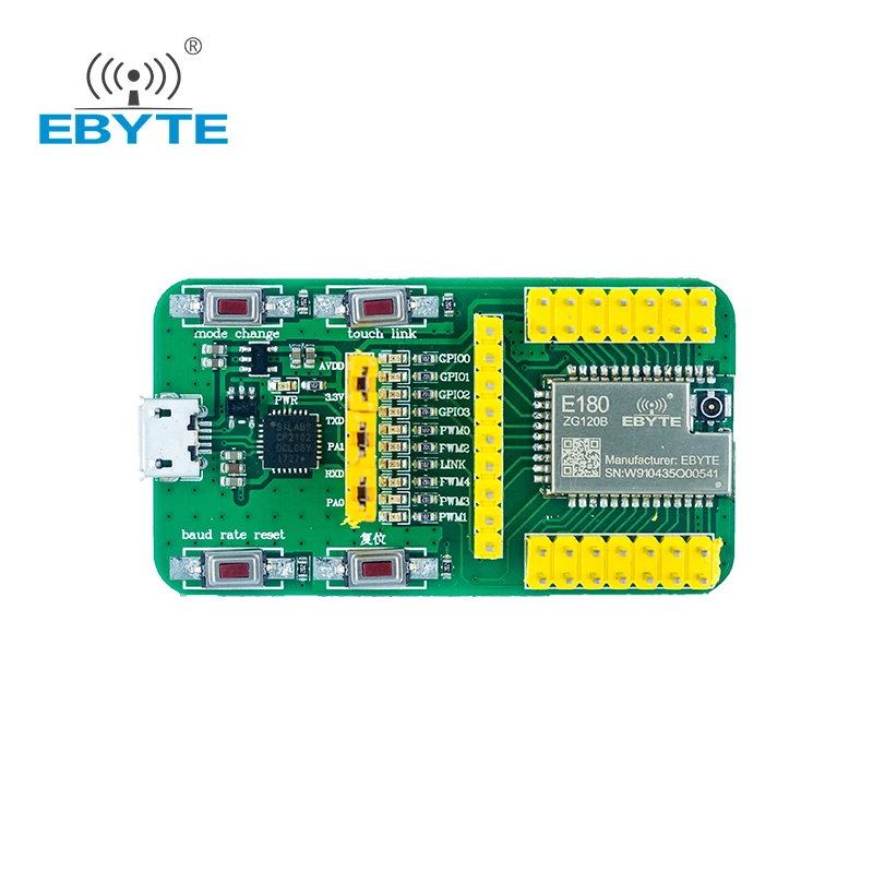 EFR32 ZigBee 3.0 2.4GHz Wireless Date Transceiver Receiver USB Test Board Kit for Smart Home EBYTE E180-ZG120B-TB