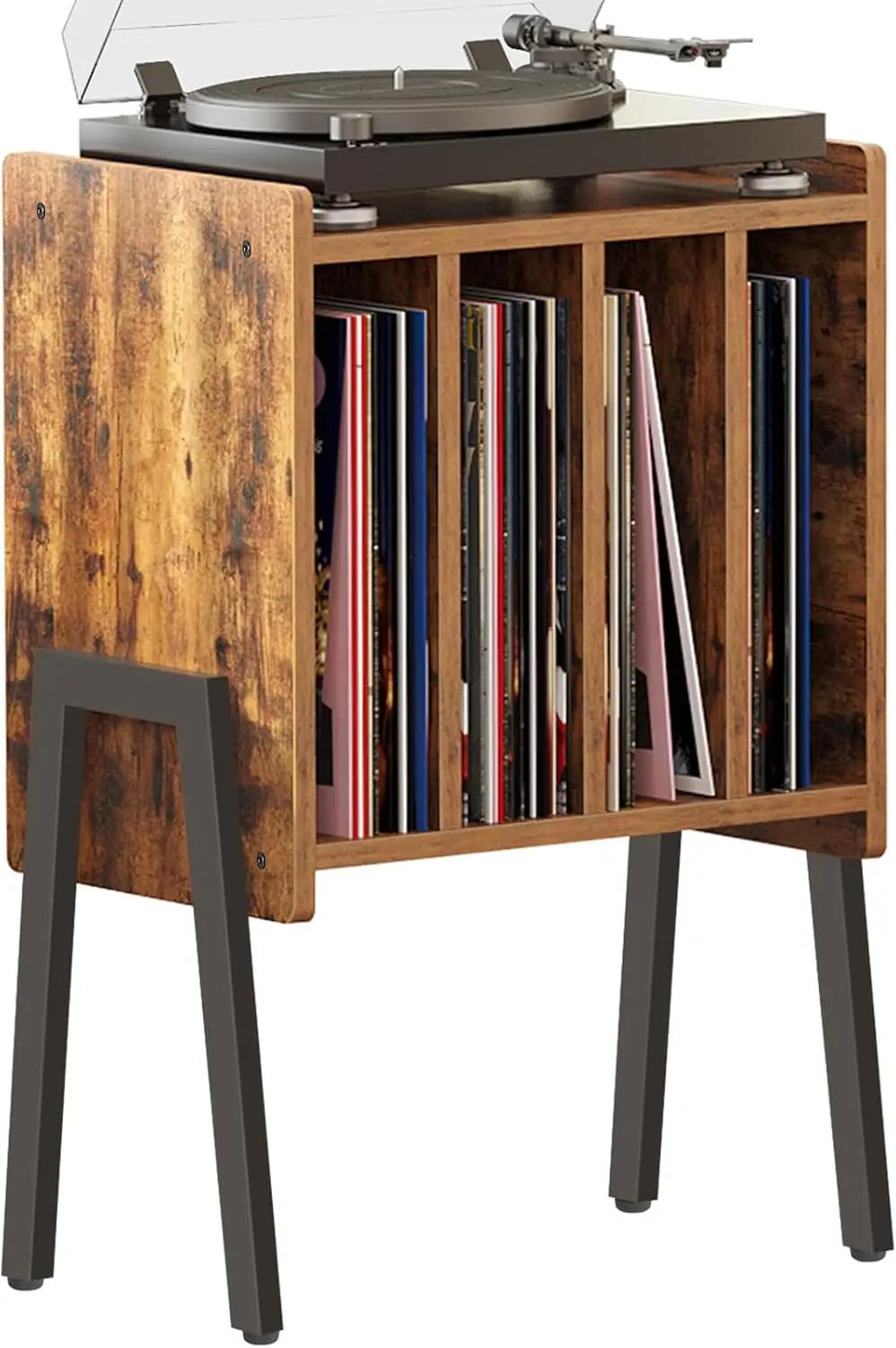 

Record Player Stand with Vinyl Storage, Turntable Side Table and Display Shelf for Home Decor