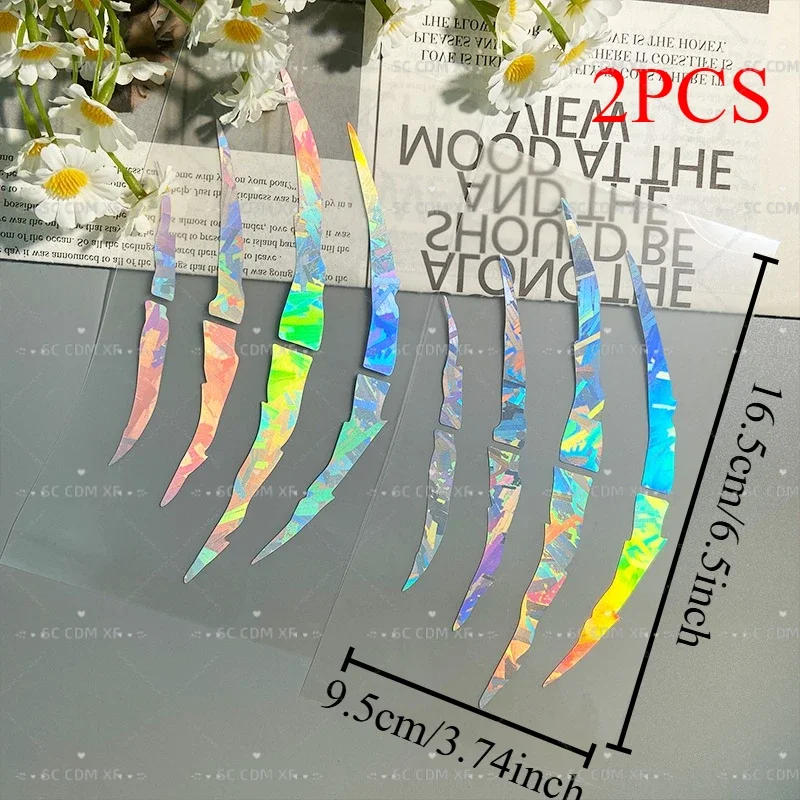 1 комплект голографической виниловой наклейки с царапинами — наклейка с динамическим дизайном для внешних шлемов, гаджетов, интерьера — выставной стиль