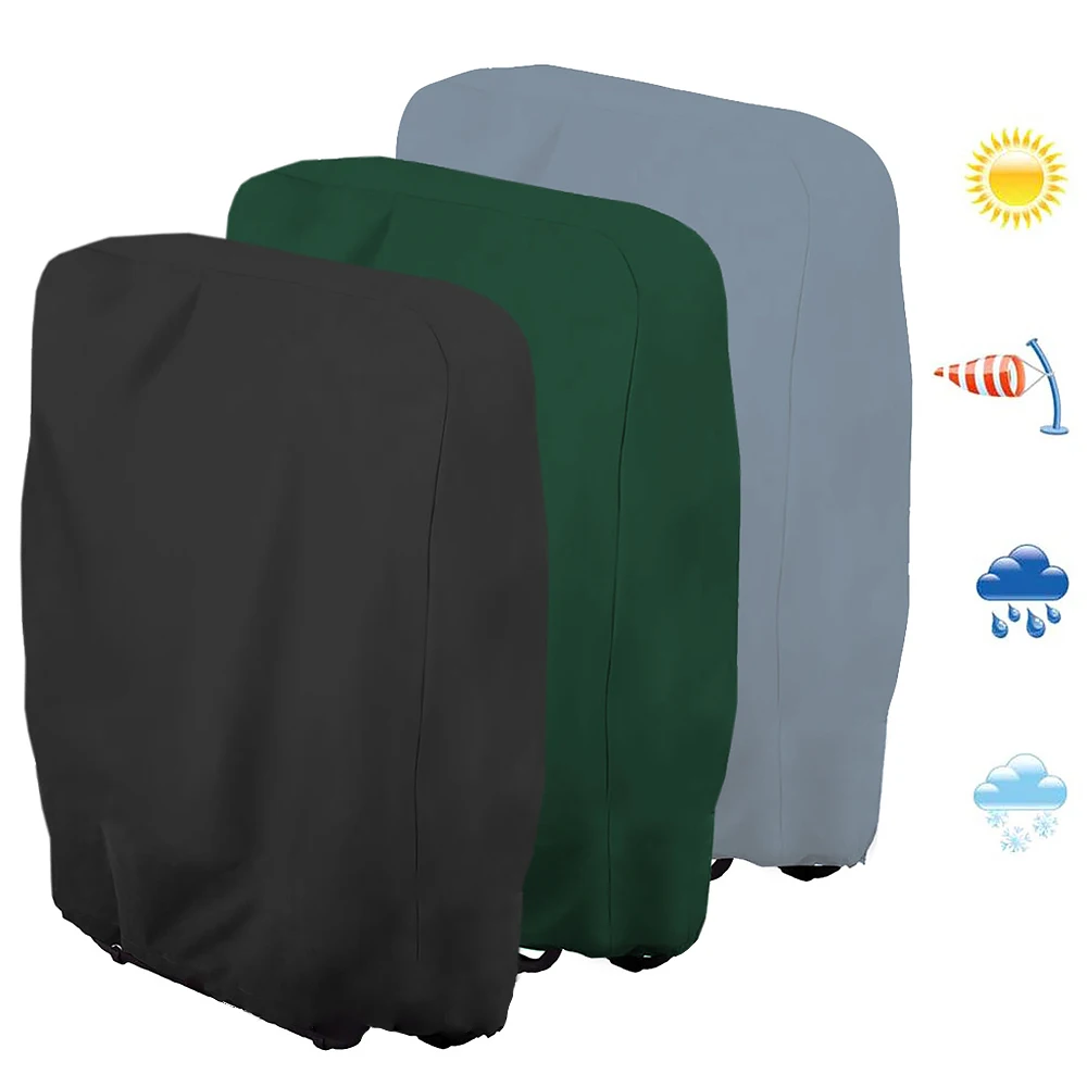 Summer Folding Chair Waterproof Cover Oxford Cloth Outdoor Folding Chair Cover Waterproof Dust proof Lawn Patio Furniture Covers