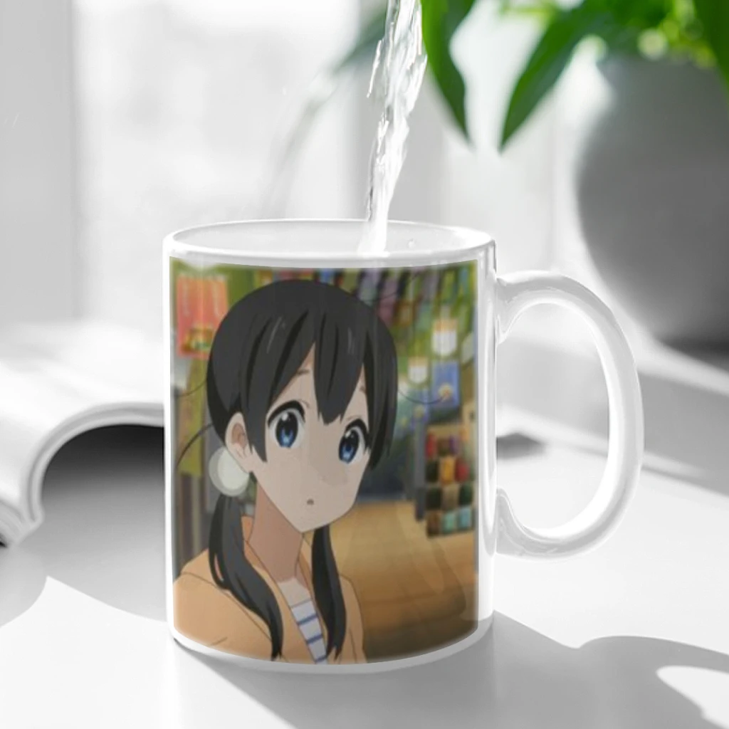 T-Tamako Market Anime Cartoon 11oz Funny Ceramic Coffee Mug Tea Milk Cup For Novetly Creativity Gift