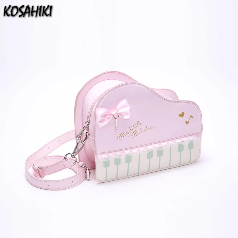 

Patchwork Contrast Color Bow Cellphone Bag Y2k Aesthetic Women Kawaii Sweet Shoulder Bags Fashion All Match Handbags Crossbody