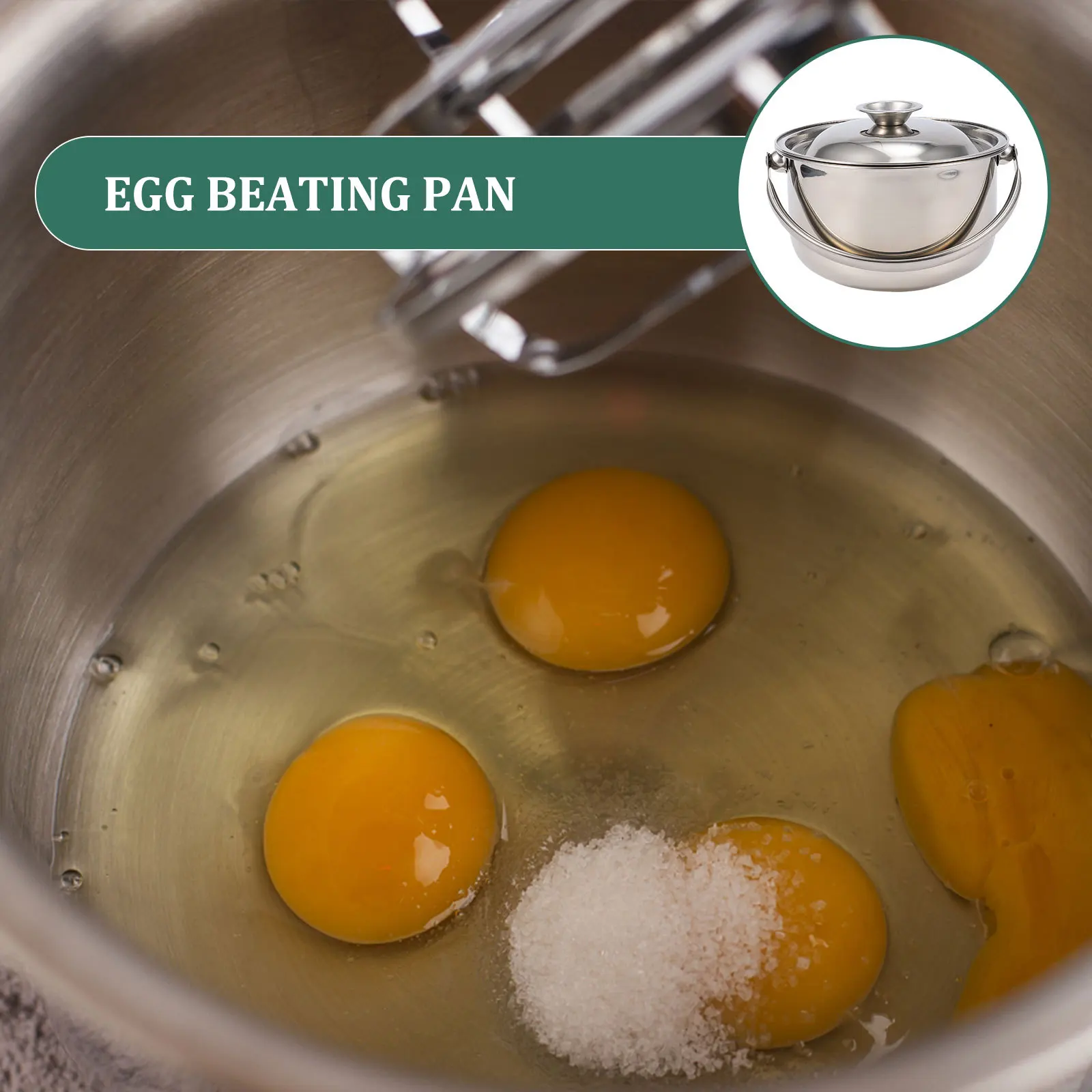 

Stainless Steel Soup Pot Multipurpose Heat Resistant Stewing Pot Home Kitchen Cooking Prep Bowl Large Mixing Bowl with Handle