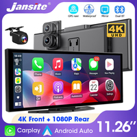 Jansite Portable 11.26 inch 4K DVR Wireless CarPlay and Android Auto Dash Cam Car Screen Video Recorder 5G WIFI Navigation