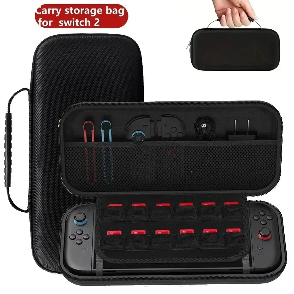 Switch 2 Portable Carrying Case Lightweight Large Capacity Waterproof Console Accessory Protection Car Bag