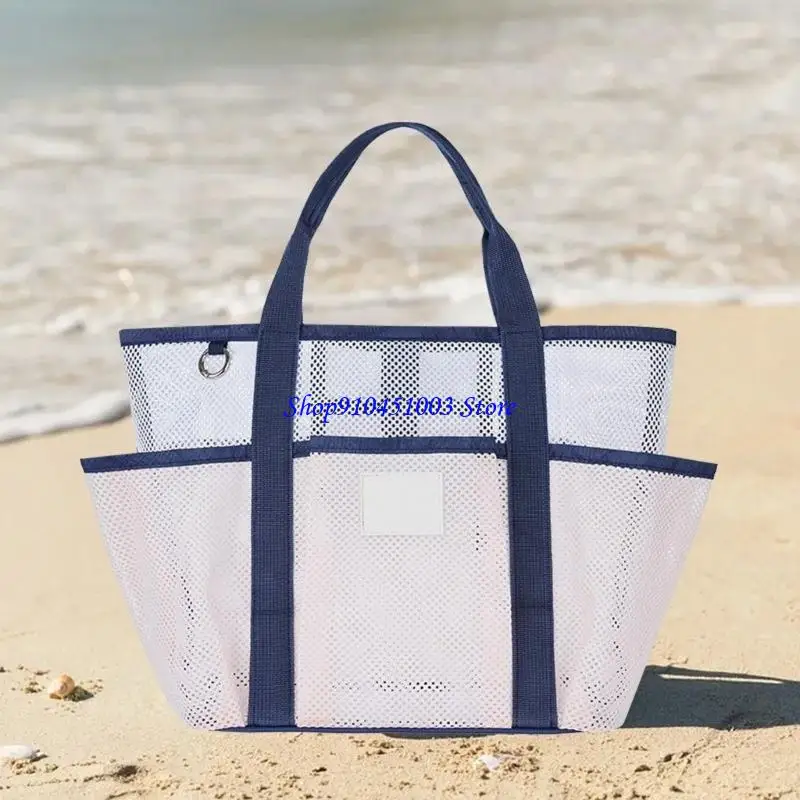 77HC Sophisticated Contrast Color Beach Bag For Wet Swim Clothing Sun Compact Frame Stores Vacation Necessities