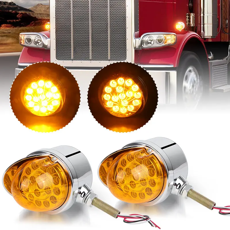 

Truck 17 LED Side Marker Light Single Faced Watermelon Turn Signal Lights High Low Light For Trailer Caravans Campers Bus RV 12V
