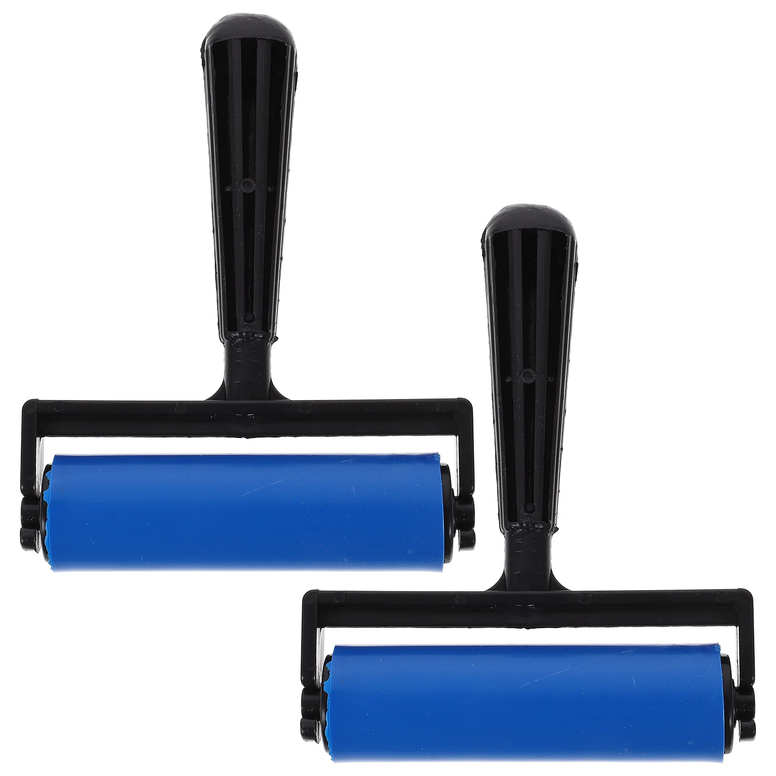 

2 Pcs Ink Roller for Diamond Drawing Tools Blue Plastic Printmaking Stamping Rollers Crafting Lightweight Portable Art
