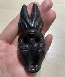 Red Mountain Culture Black Meteorite Sun God Handle piece Ornament Folk Art Collection Crafts