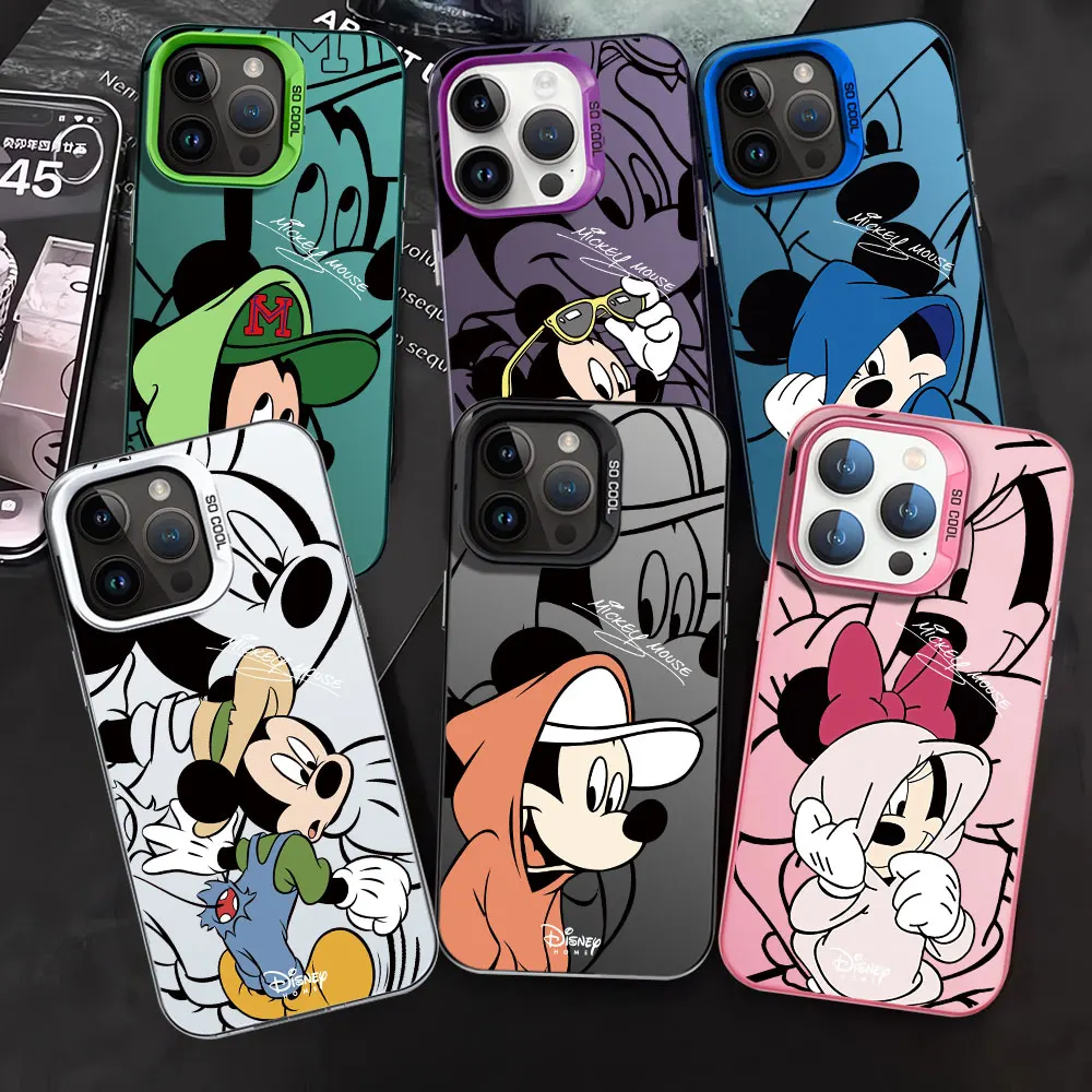 Disney Mickey Minnie Phone Case for Apple iPhone XS Max 14 Pro 12 Pro X 15 Plus 13 11 Pro Max XR Soft Thin TPU Shockproof Cover