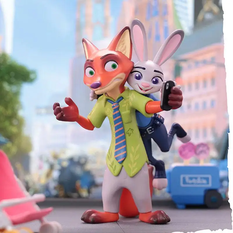 ديزني الطرفية Zootopia سلسلة صندوق أعمى العصرية اللعب الشكل سطح المكتب زخرفة هدية جميلة نيك وايلد جودي هوبس