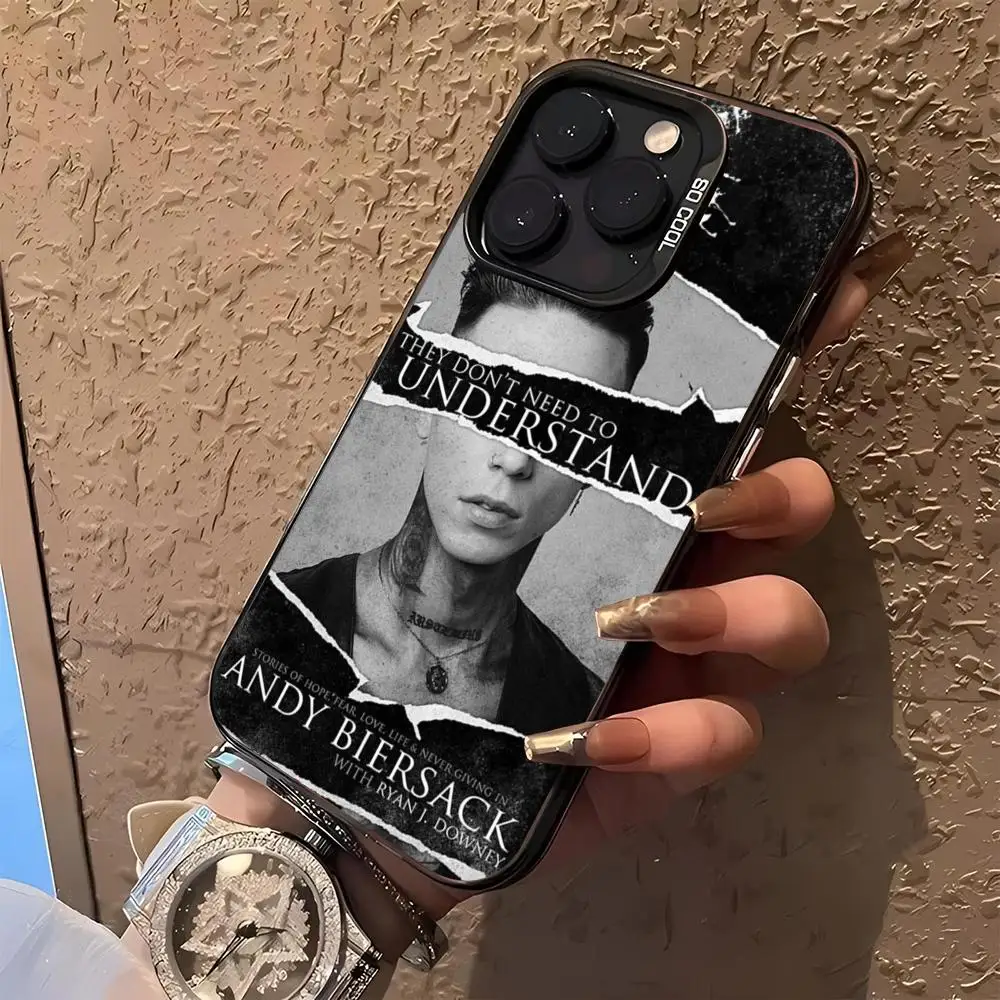 Andy Biersack Veil Brides BVB Fashion Phone Case for iphone 16 15 14 13 11 12 Pro Max Xr X Xs Plus black silver hard shell Cover