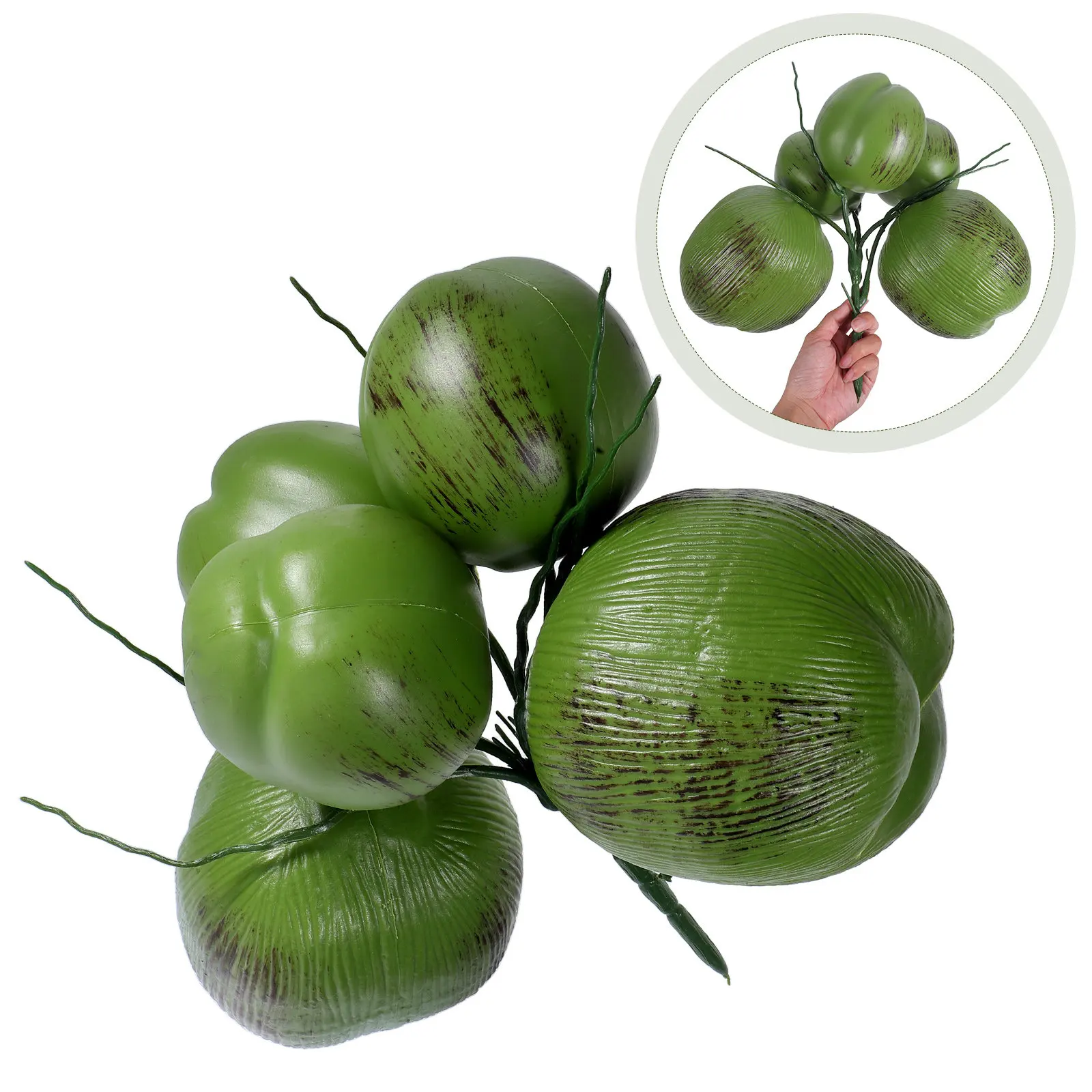 

Artificial Coconut Fruit Decoration Lifelike Tropical Party Supplies for Hawaii Theme Events Beach Weddings Home Garden Decor