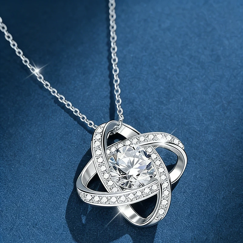 Class Of 2026 Graduation Necklace Love Knot Cubic Zirconia Pendant Silver Adjustable Chain Jewelry Gift From Mom To Daughter
