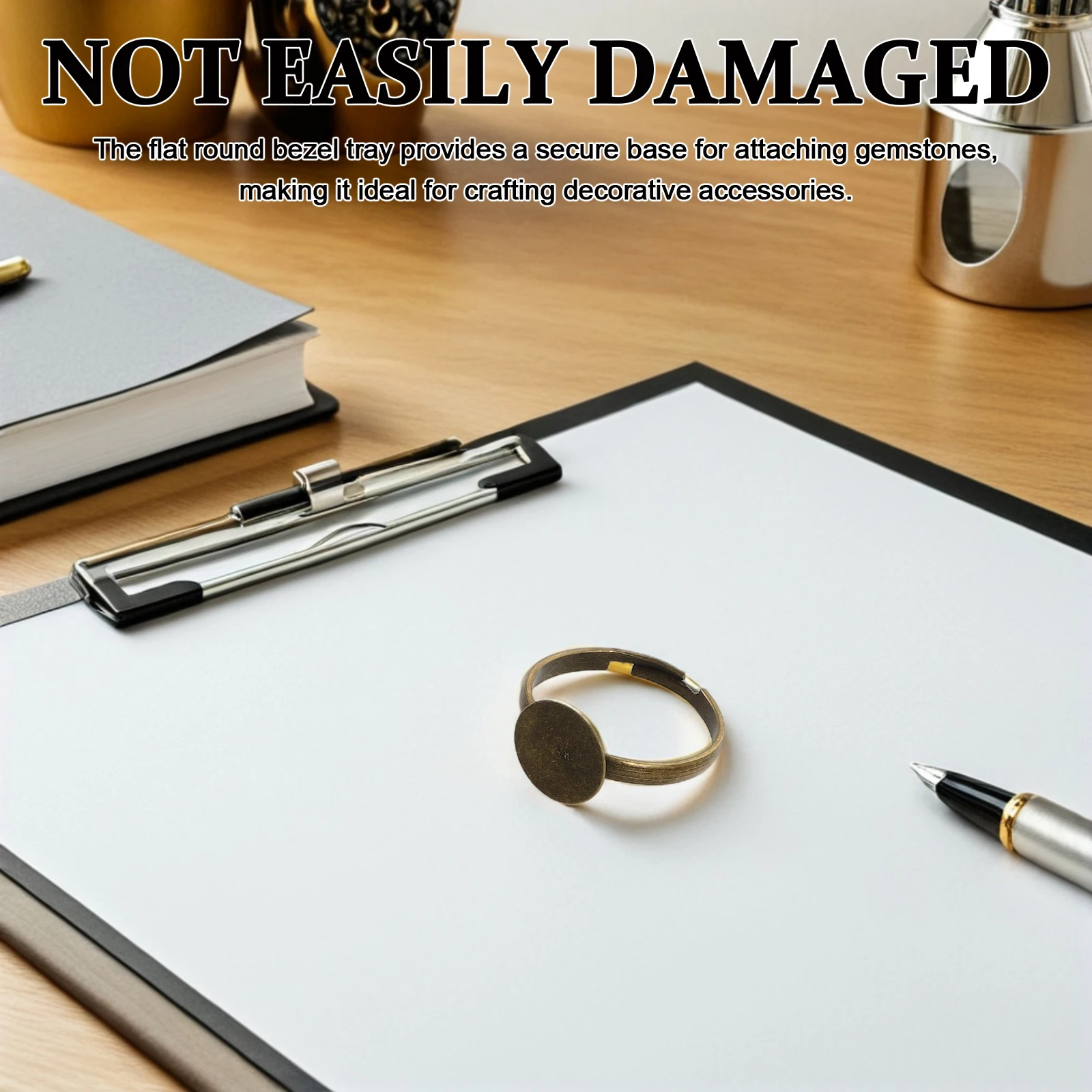 

100 Pcs Ring Setting Blank Settings Metal Adjustable Finger Copper Clad Iron Rings