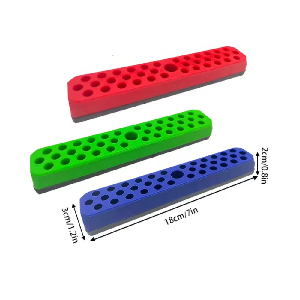 43 Hole Magnetic Hex Bit Storage Box, Fits 1/4