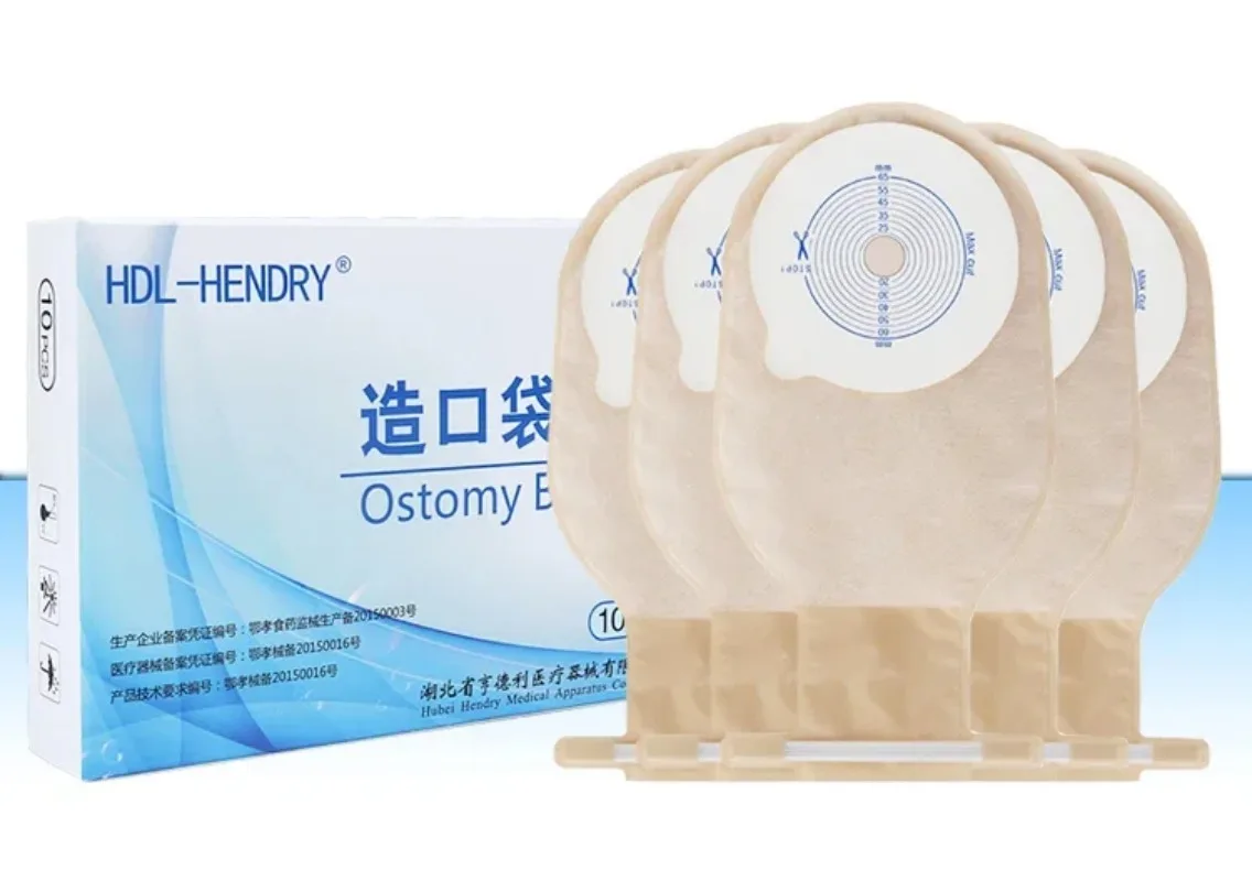 40Pcs 10pcs Colostomy Bags 15-65mm One-piece Ostomy Bag Disposable No Need Clip Translucent Rectal Fecal Ostomy Bag