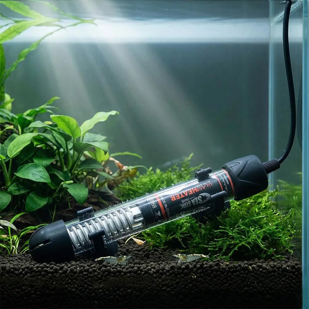 25W/50W/100W/200W/300W Aquarium Submersible Fish Tank Automatic Water Heater Constant Temperature Heating Rod EU Plug
