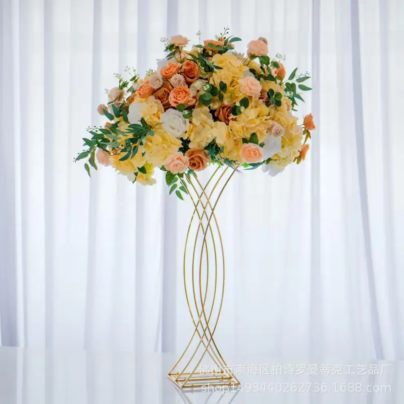 2025 New Cube Mermaid Flower Stand Wedding Venue Hotel Banquet Arrangement Window Festive Dress Props