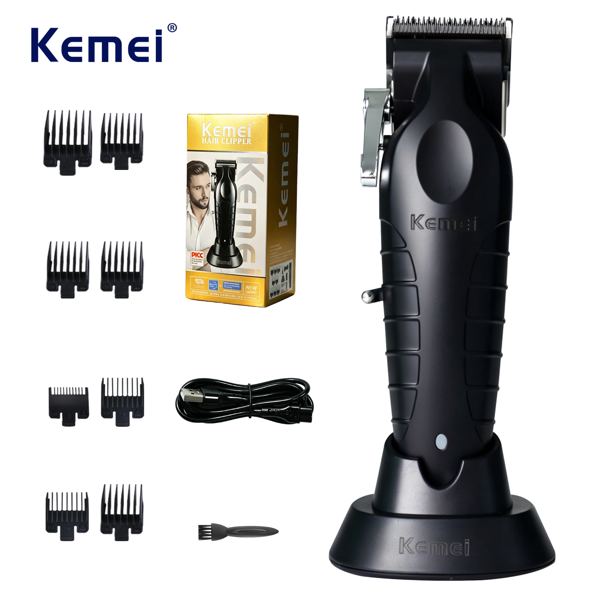 kemei-2296-clipper-hair-professional-ceramic-men's-clipper-rechargeable-cordless-haircut-machine-professional-electric