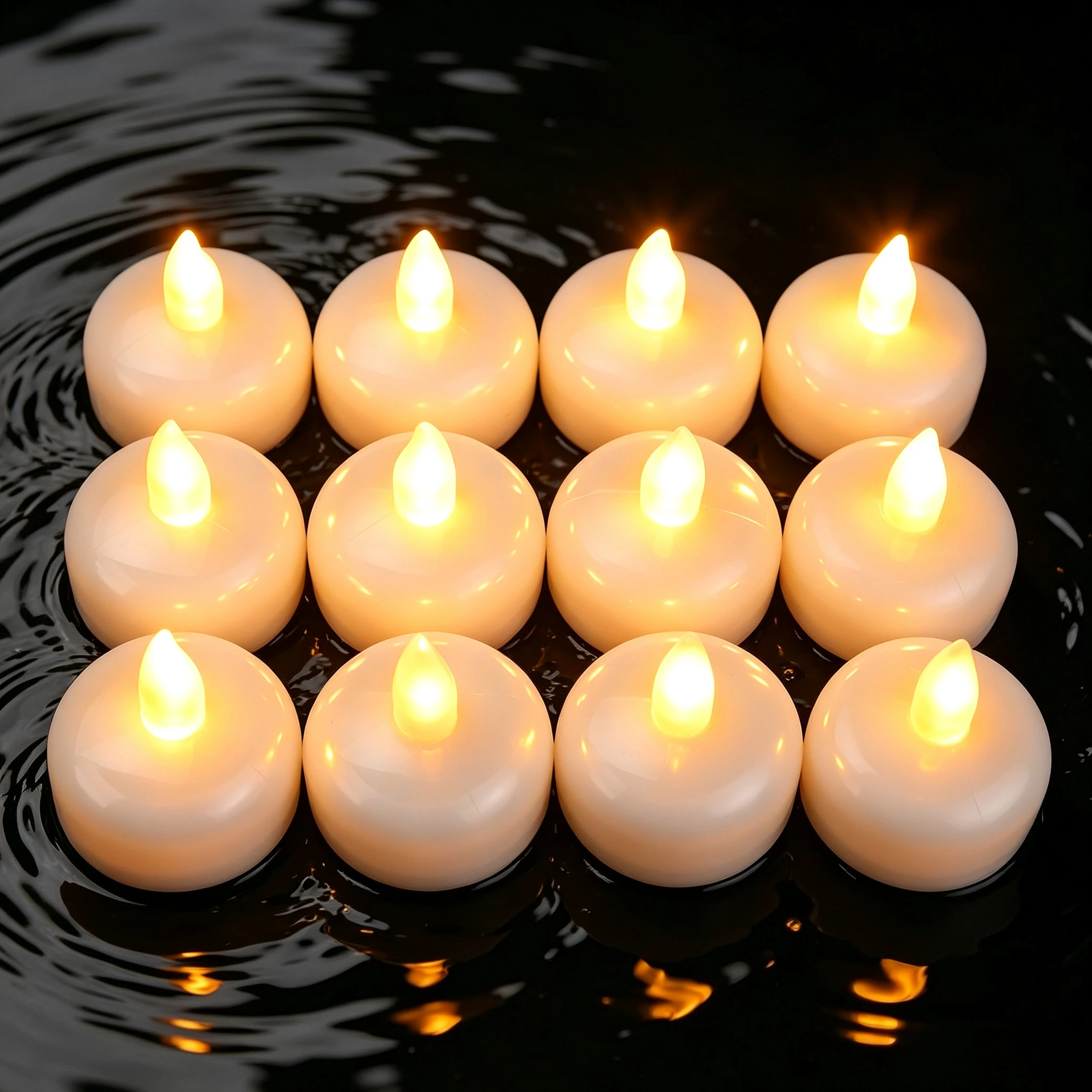 Candle Zero - Bezpłomieniowe pływające świece, migoczące lampki LED