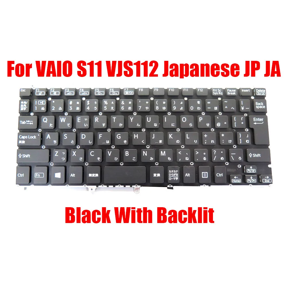 

Laptop Keyboard For VAIO S11 VJS112 Japanese JP JA Black With Backlit New