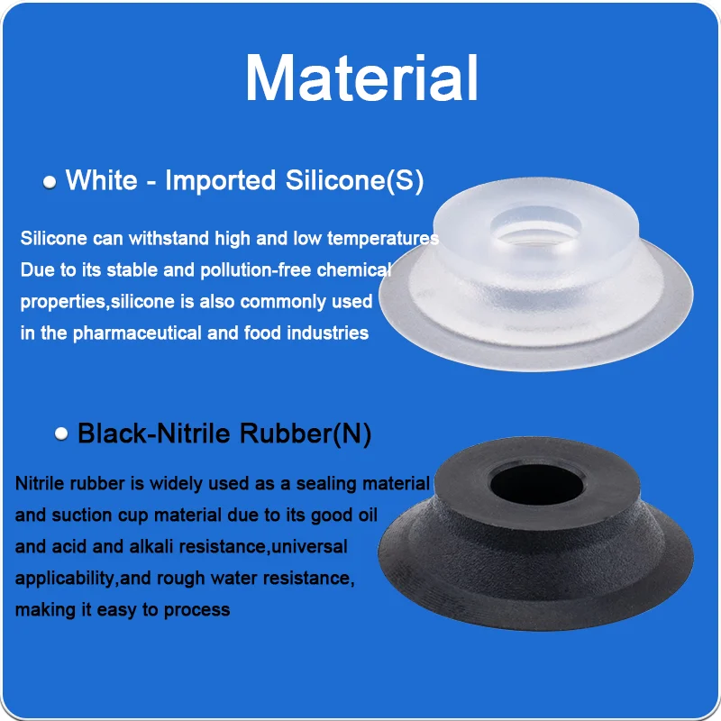 5pcs/pack NEW Type ZP2-MT Series Vacuum Suction Cups ZP2-B10MT/B15MT/B20MT/B25MT/B30MT Low-profile Robot Suction Pad