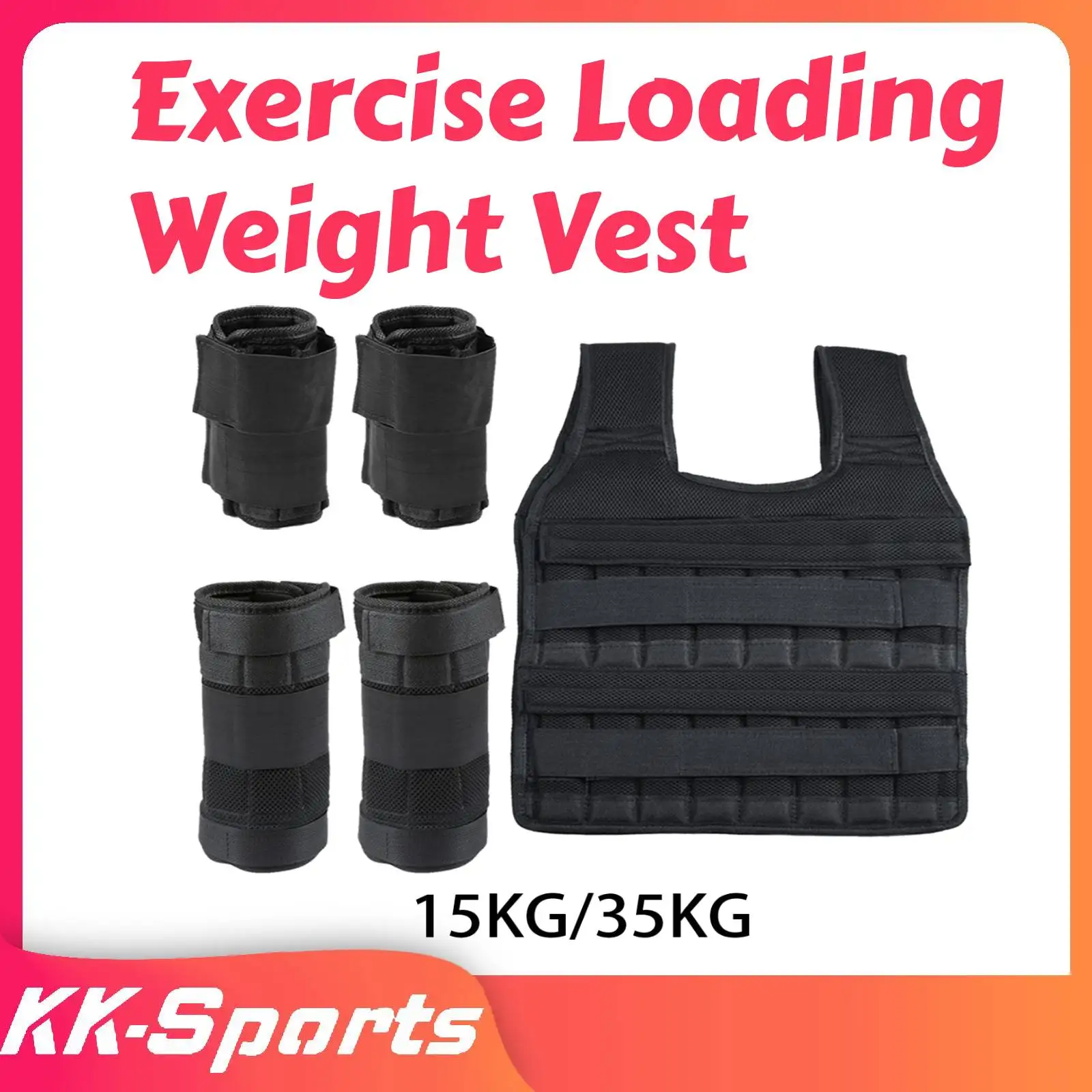 Exercise Loading Weight Vest Wrist Bracelet Leg Weight Training Equipment Jacket Sand Clothing For Adjustable Gym Outdoor Sport