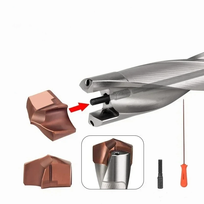 KSEM SE 3D 5D 7D 8.5D 10D 12D Extended U Drill 12.5-40mm high precision crown bit interchangeable tungsten carbide bit insertion
