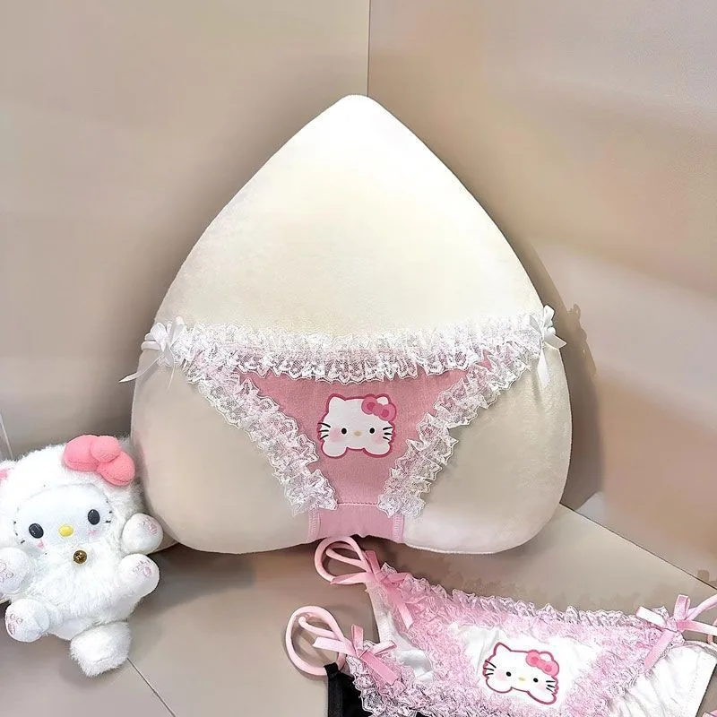Słodkie damskie majtki Hellokitty Cartoon Bielizna Ultra-Niska Seksowna Bielizna Bezszwowa Bandaż Lenceria Femenina Personalizowane Stringi