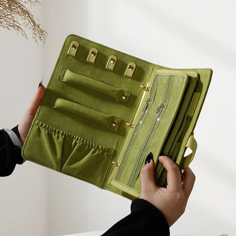 Portable Jewelry Bag Luxury Necklace Ring Storage Bags Travel Jewelry Organizer Bag Fashion Tie Clips Cufflinks Storages Bags