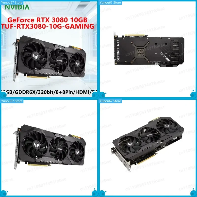For ASUS TUF RTX 3080 10GB GDDR6X Graphics Card NVIDIA GPU 320bit PCI-E 4.0 HDMI DP 8+8pin Gaming Video Card