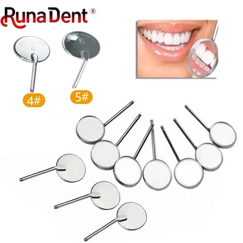 

Размер стоматологического зеркала для рта из нержавеющей стали # 4 и # 5 процедур средств по уходу за полостью рта и гигиены
