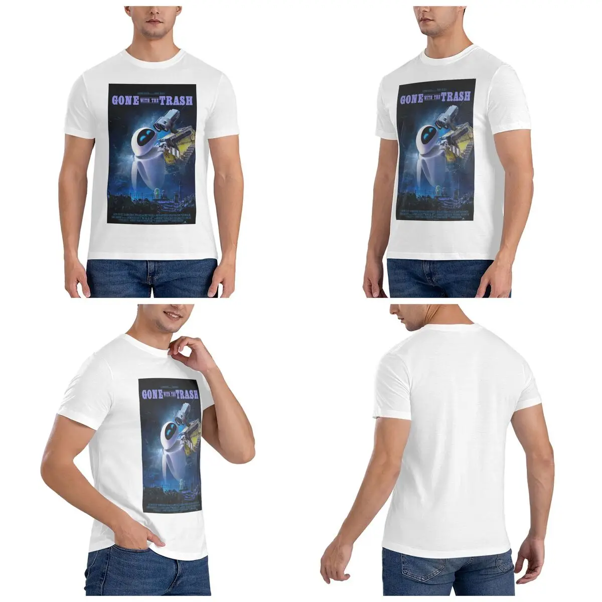 WALL-E T-Shirt for Men Cotton Oversized T Shirts Men's Short Sleeve Crew Neck Summer Clothes Tops S-6XL