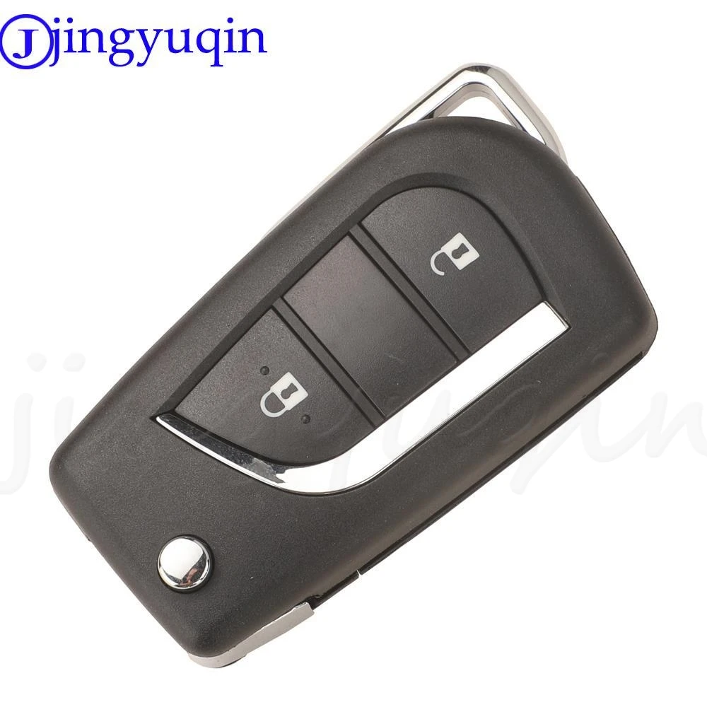 jingyuqin 2Button Flip Remote Car Key Fob 315MHZ ASK H (8A) Chip For Toyota RAV4 Camry Hilux Corolla 2016 - 2018 Car Accessories