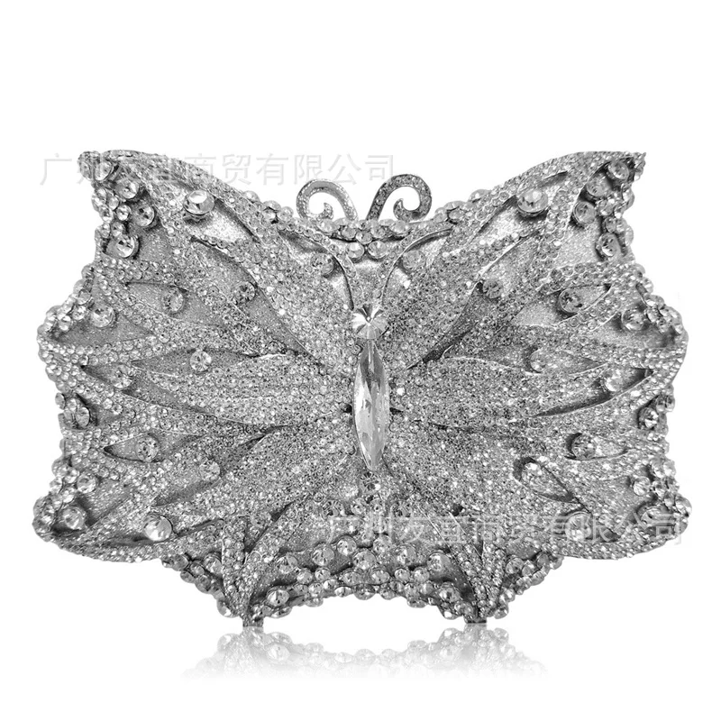

Diamond-encrusted Dinner Full Of Rhinestone Bag Women's Hollow Crystal Handbag Dress Clutch Bag Butterfly Evening Mochilas Mujer