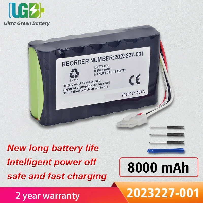 

UGB New 2023227-001 Battery For GE DASH 2500 Ecg Machines 2023852-029 N1082 AMED2250 2028967-001A Medical equipment battery