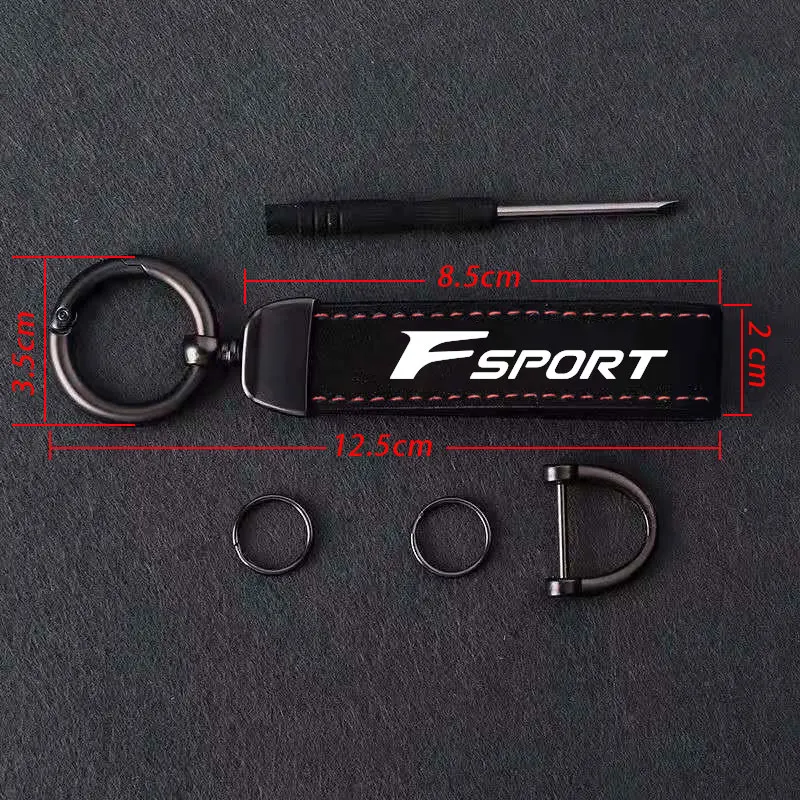 Car Keychain Horseshoe buckle Key Chain Men Women Gift Keyring Fashion Trinket Customized Logo For Lexus F-sport Car Accessories