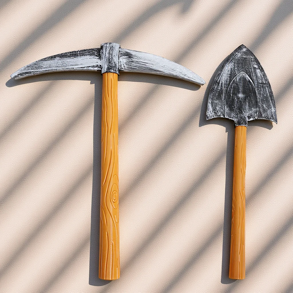 

Dwarf Themed Pickaxe Spade Prop Set 2pcs for Party Decorations Stage Performance Cosplay Accessories Photo Booth Ornaments