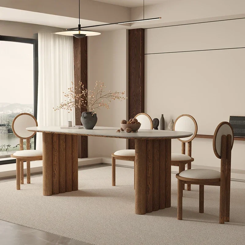 

Italian Minimalism Solid Wood Dining Table Mid-century Style Design Restaurant Dining Table Fashion Home Furniture Esstisch FYDT