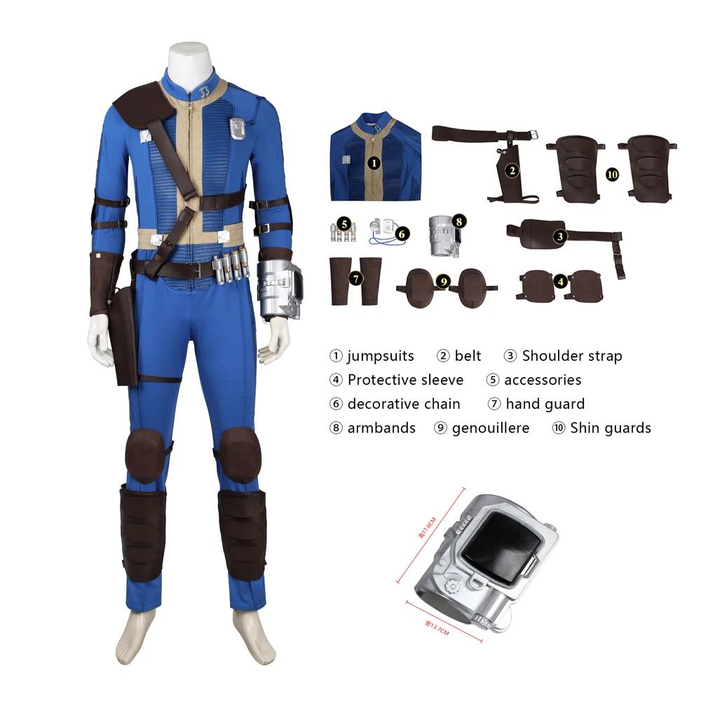 

Popular Game Radiation Supervision Hank Cosplay Clothing Halloween Carnival High-Quality Adult Men's Jumpsuit Clothing Accessori