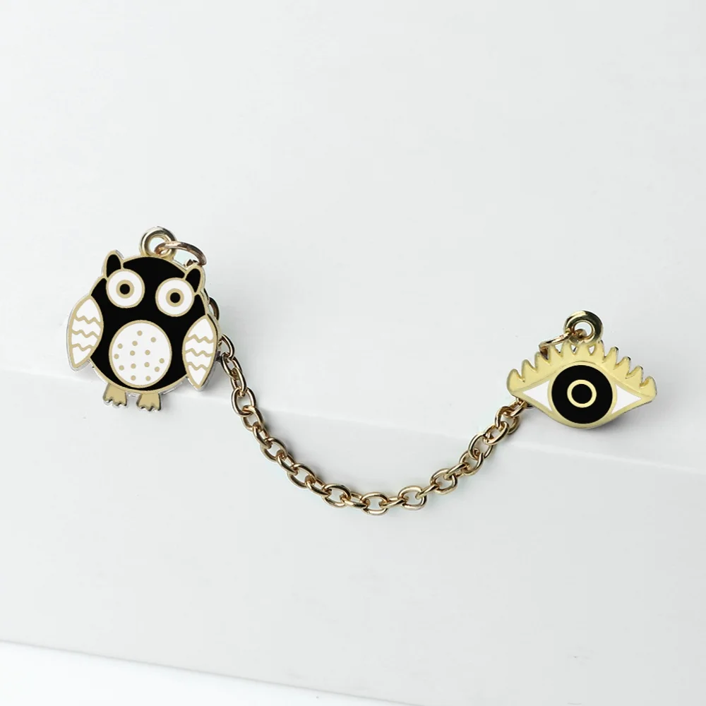 Gothic Owl Brooches With All Seeing Eyes Mysterious Silver Tone Pin Badges Alternative Jewelry Gifts For Men And Women Accessory