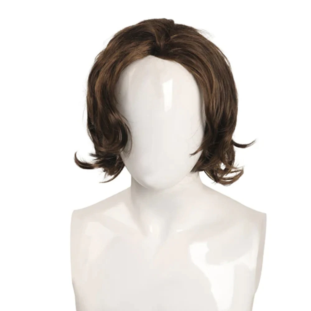 Peruca Cosplay Marrom Resistente Ao Calor, Cabelo Sintético, Carnaval, Halloween, Party Props