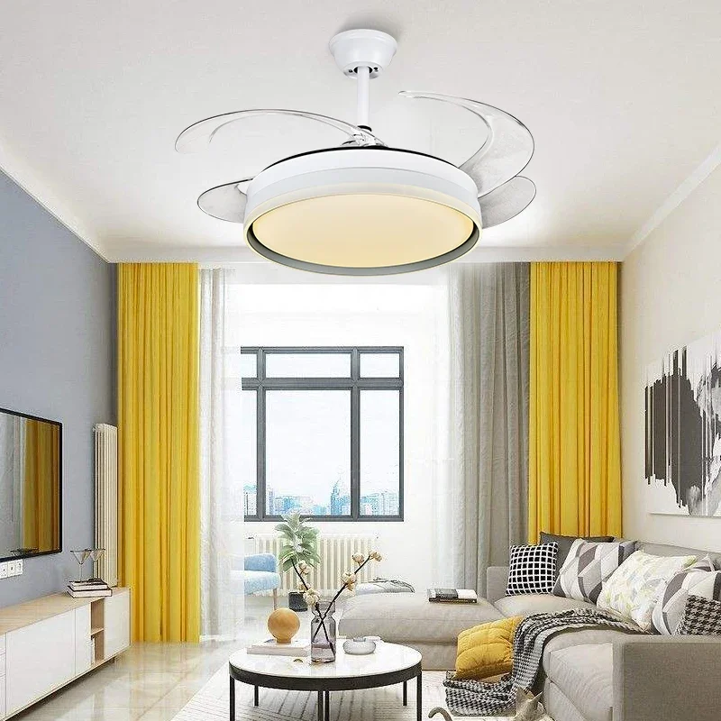 Living Room Decoration Bedroom Decor Led Ceiling Fans With Lights Remote Control Dining Room Indoor Lighting